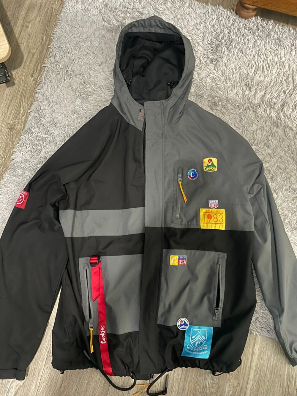 Cookies SF "1983" Patchwork Windbreaker Jacket Shell - Large